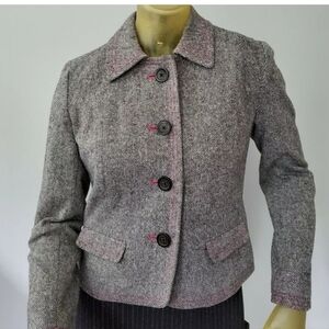 Gap Wool Suit Blazer/Jacket Tweed Beige size medium